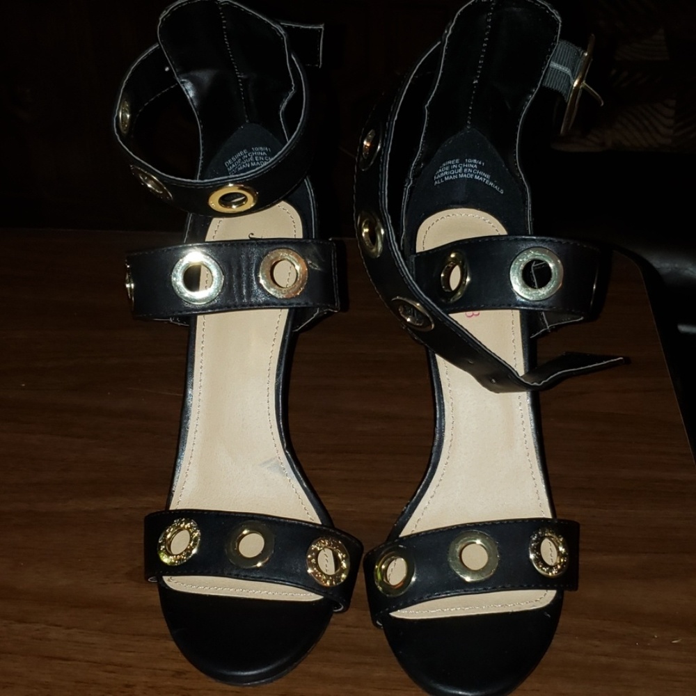 JustFab Desiree black high heels